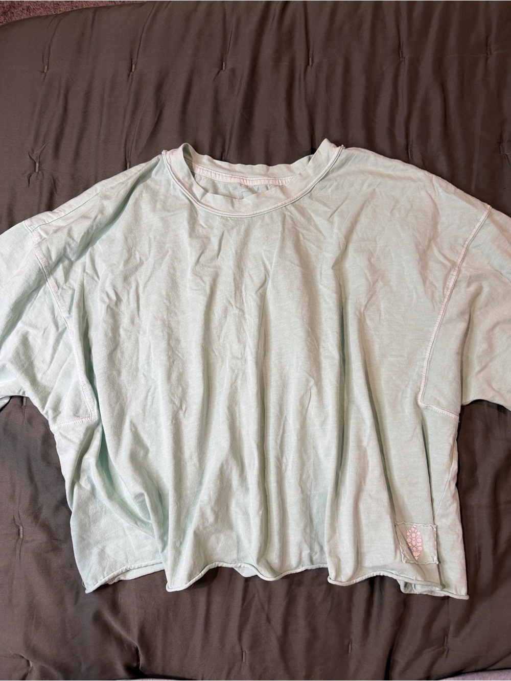 *SOLD* FP Movement by Free People Oversized Short Sleeve Tee in Light Mint - Picture 2 of 4